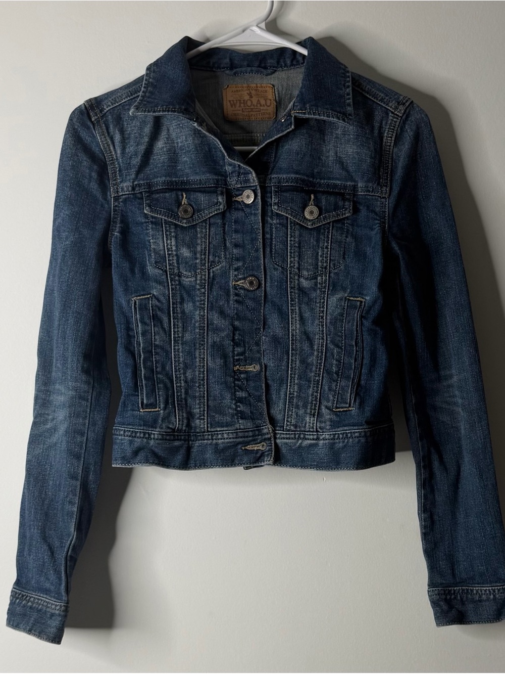 American Vintage Dark Blue Denim Jean Jacket